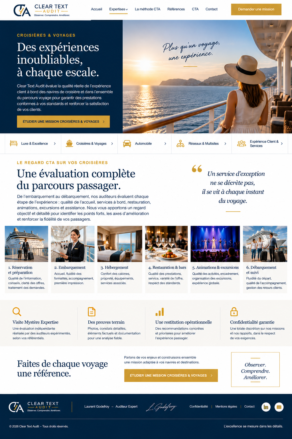Croisières & Voyages — référence visuelle validée